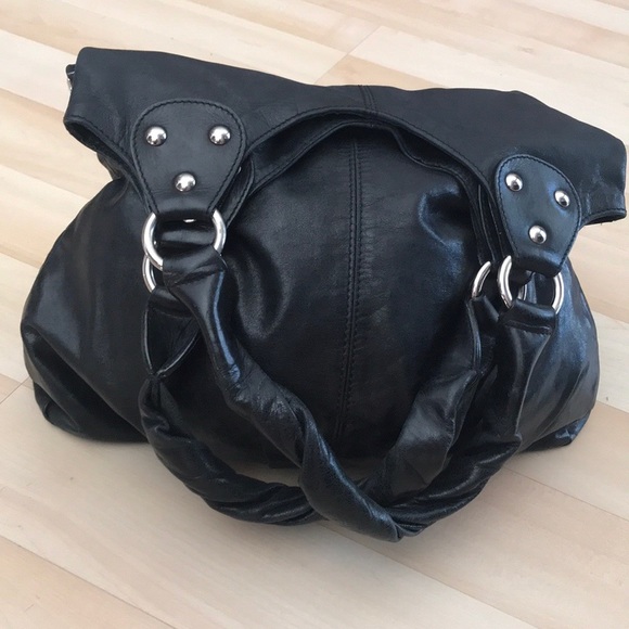 Nordstrom Handbags - Vintage black Nordstrom distressed leather bag